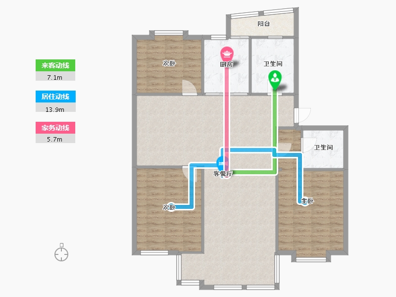 江苏省-苏州市-悦盛花苑-139.00-户型库-动静线