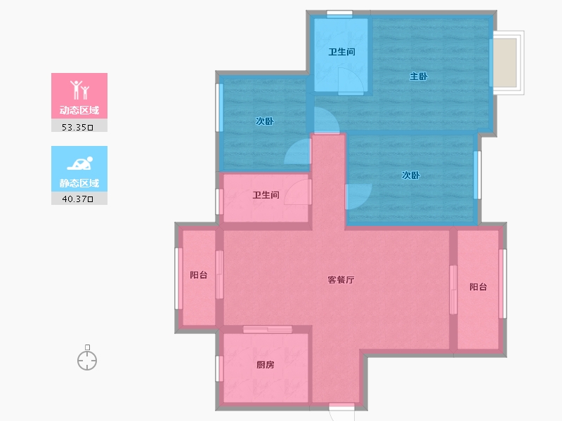 广西壮族自治区-贵港市-奥园冠军城-87.24-户型库-动静分区