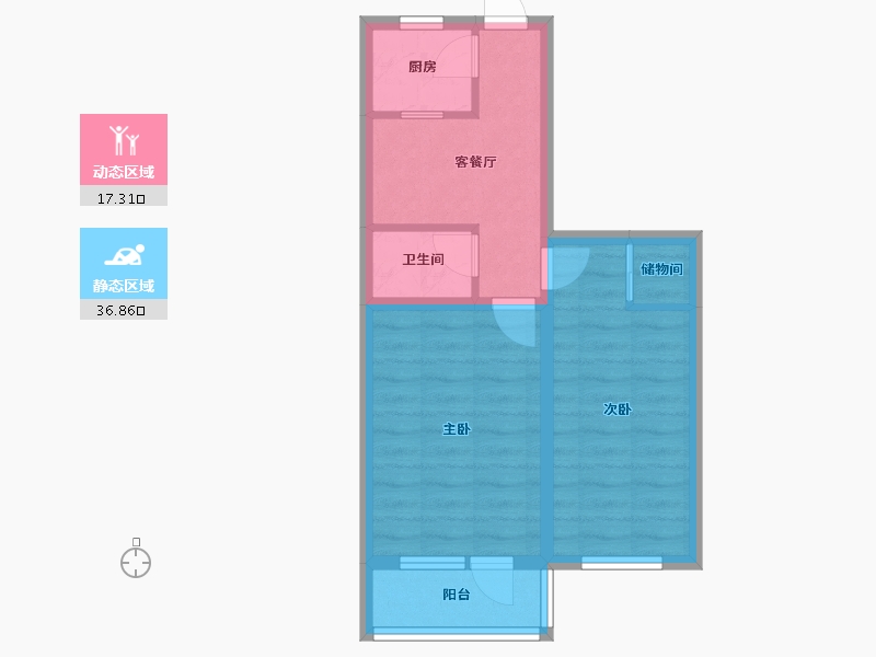 北京-北京市-建设三里(南区)-38.00-户型库-动静分区