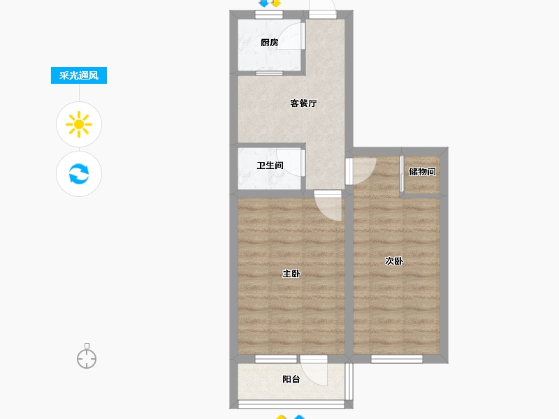 北京-北京市-建设三里(南区)-38.00-户型库-采光通风