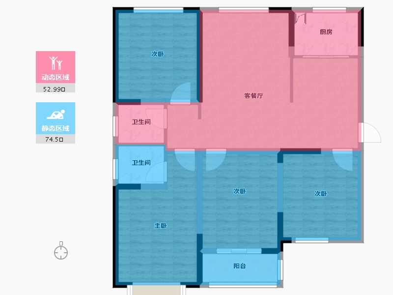 河南省-濮阳市-文昌苑东区-114.45-户型库-动静分区