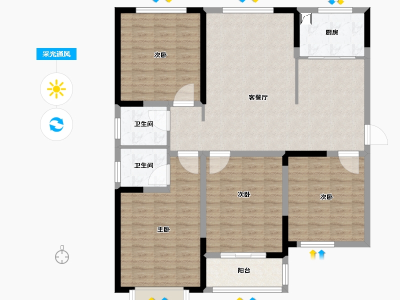 河南省-濮阳市-文昌苑东区-114.45-户型库-采光通风