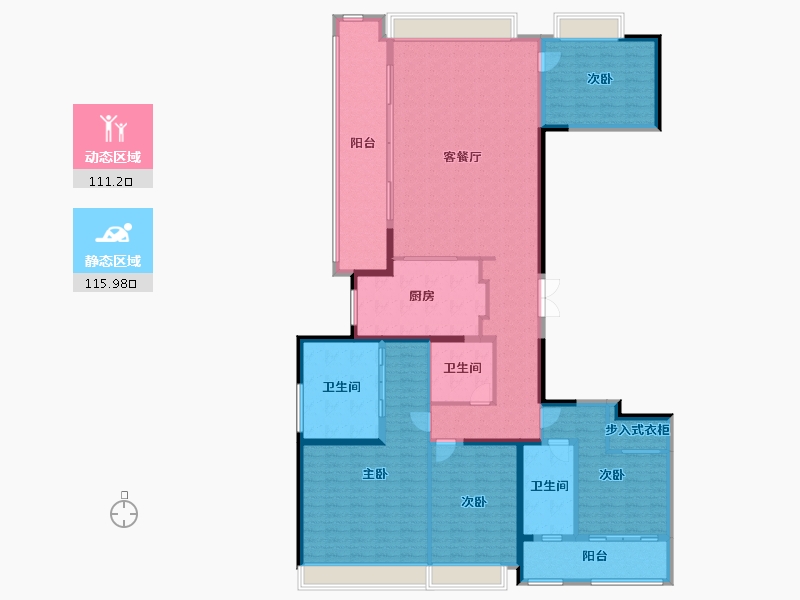 江苏省-南京市-华侨城天鹅堡-208.00-户型库-动静分区