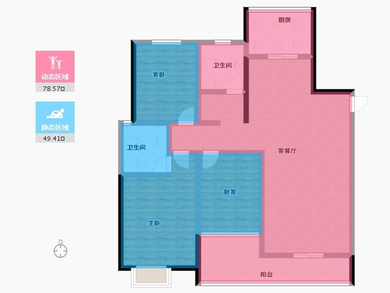 山东省-滨州市-湖畔家园-116.00-户型库-动静分区