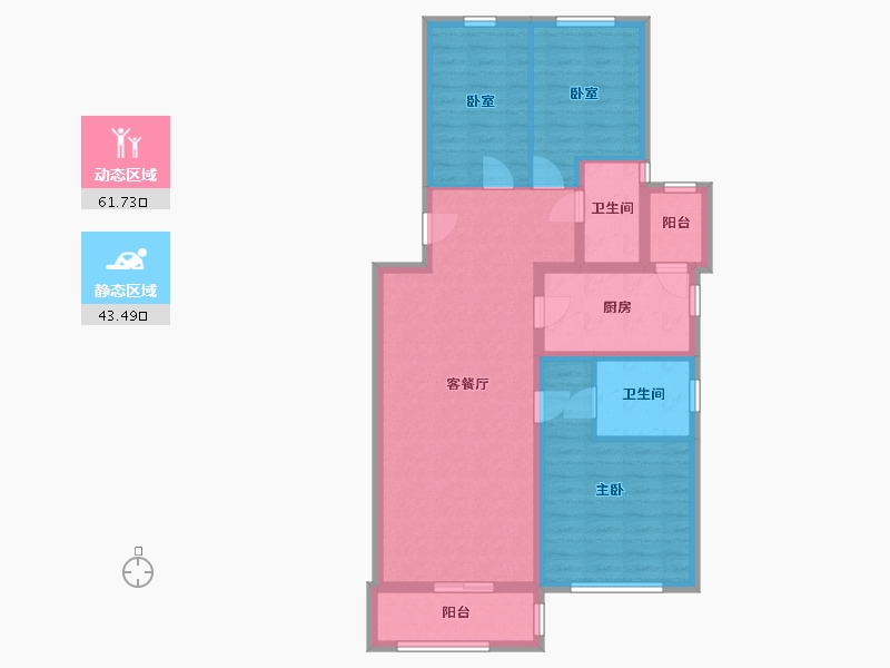 北京-北京市-佰嘉城-107.24-户型库-动静分区