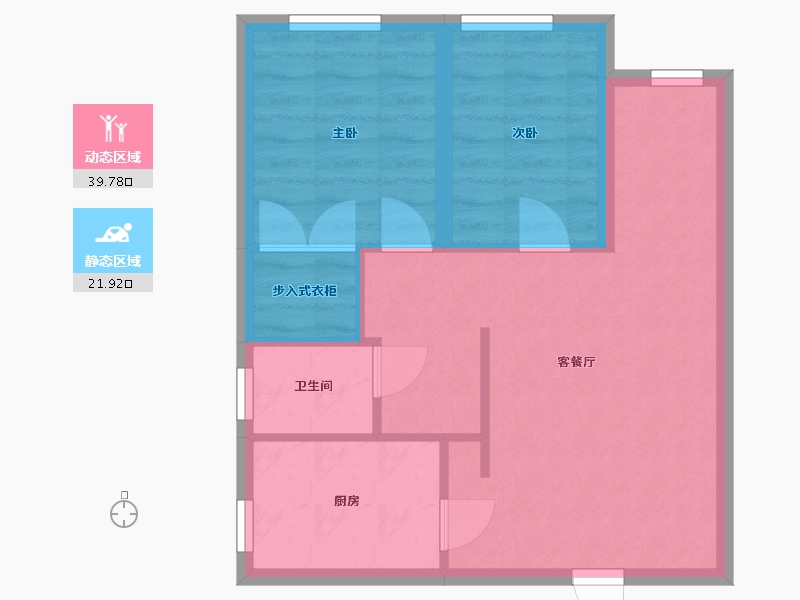 北京-北京市-慈云寺-54.00-户型库-动静分区