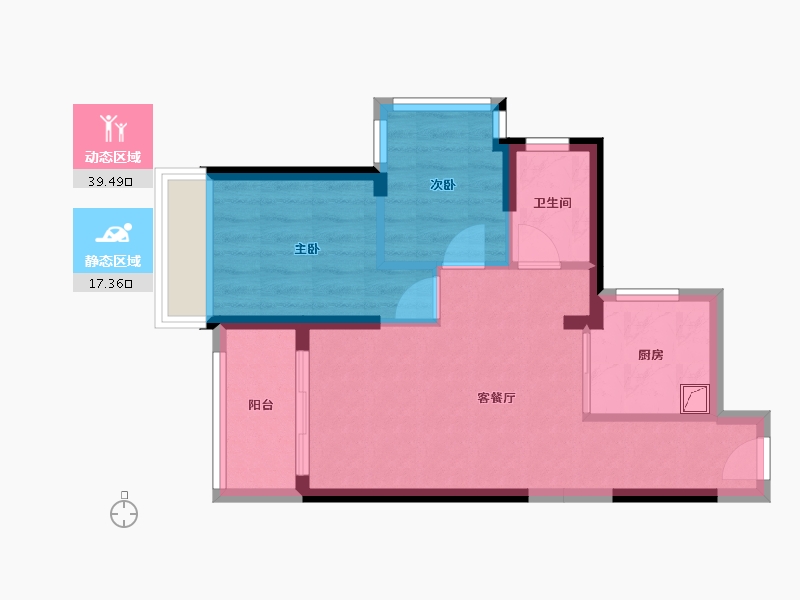 广东省-深圳市-壹成花园2区-54.00-户型库-动静分区