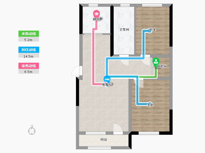 辽宁省-鞍山市-鞍钢新城-75.17-户型库-动静线