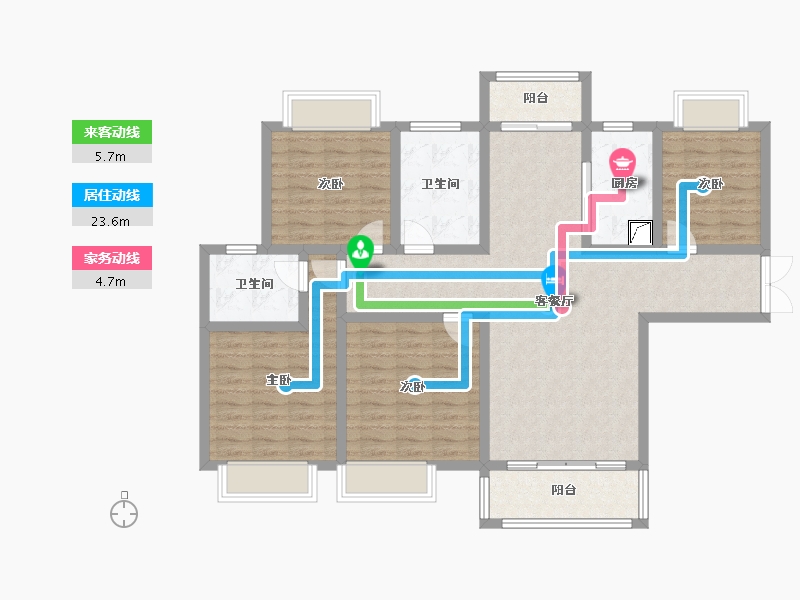 陕西省-汉中市-华建上城-115.00-户型库-动静线