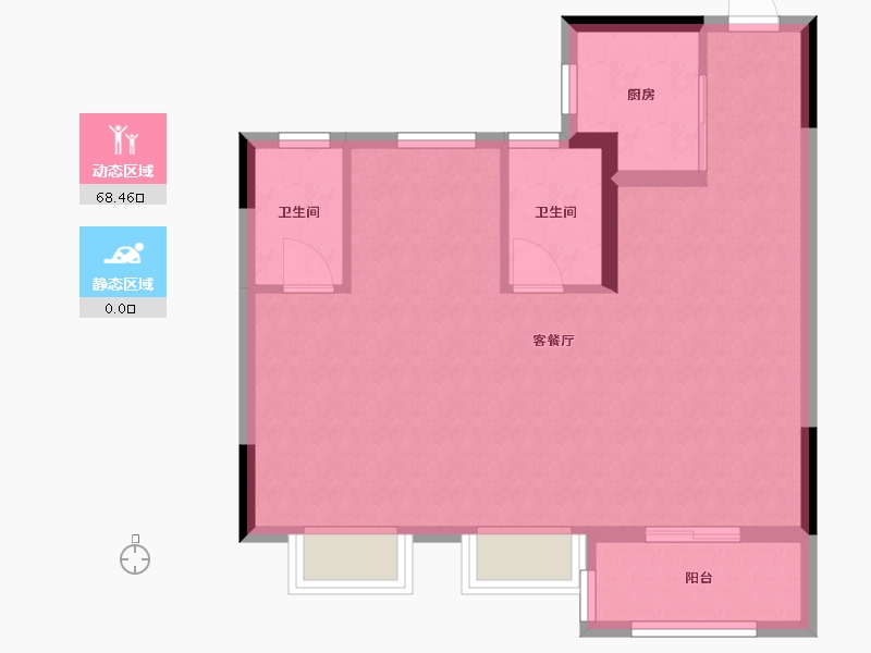 福建省-龙岩市-远洋山水-62.00-户型库-动静分区