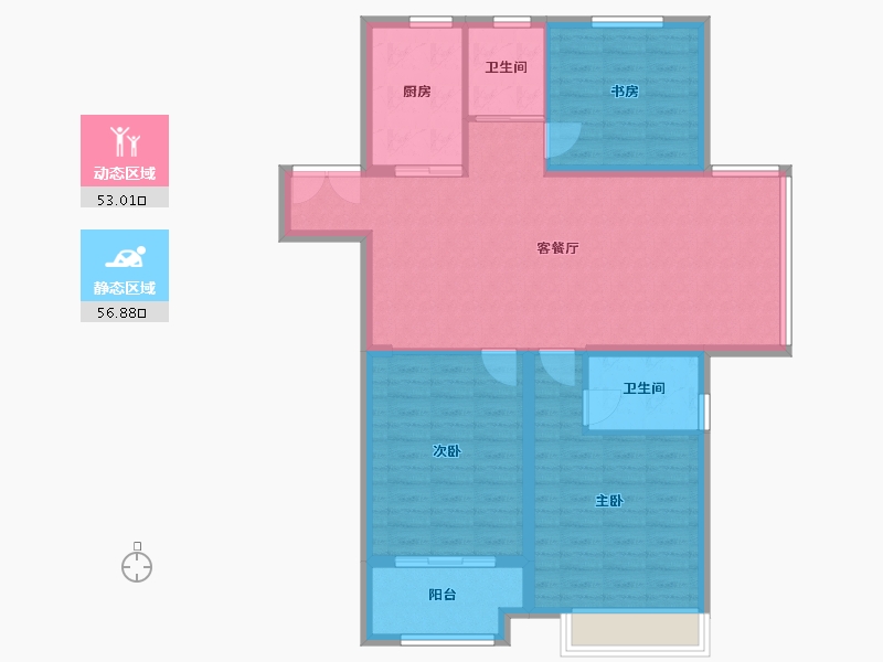 江苏省-徐州市-华宇悦城-90.00-户型库-动静分区