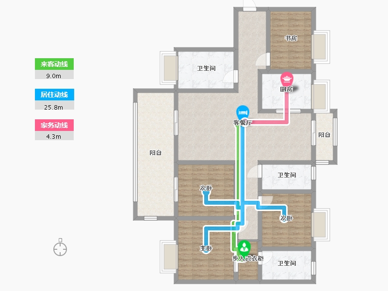 湖南省-娄底市-金沙文苑-145.48-户型库-动静线