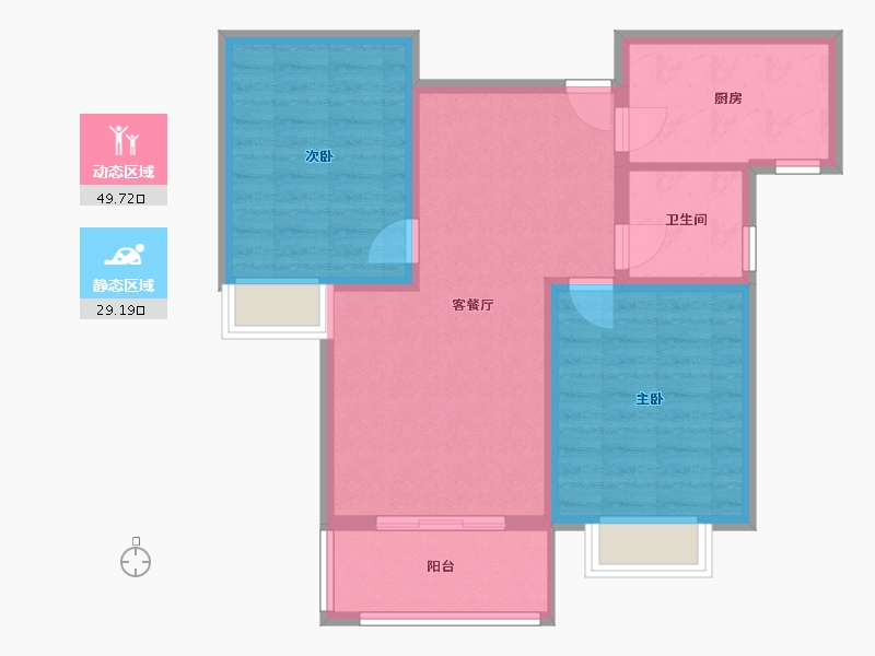 山东省-德州市-德兴墅香苑-69.80-户型库-动静分区