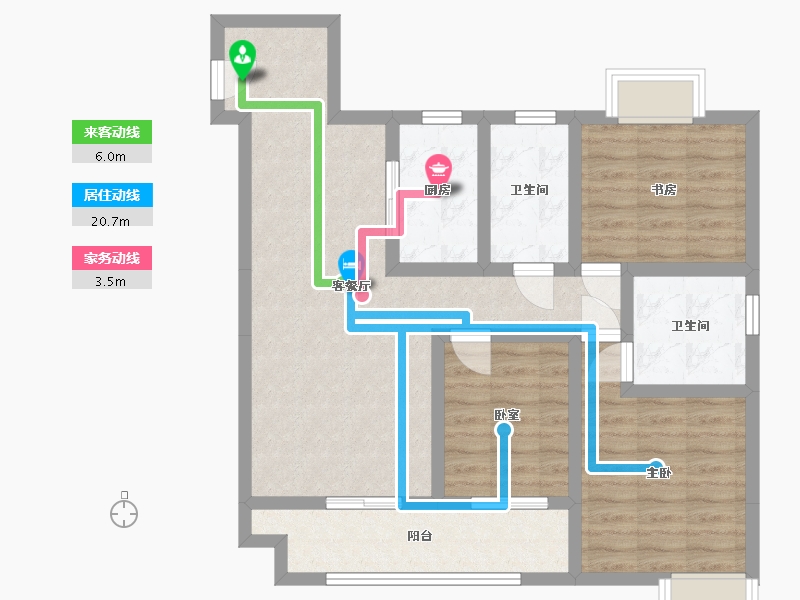 江西省-赣州市-东投檀悦府-90.00-户型库-动静线