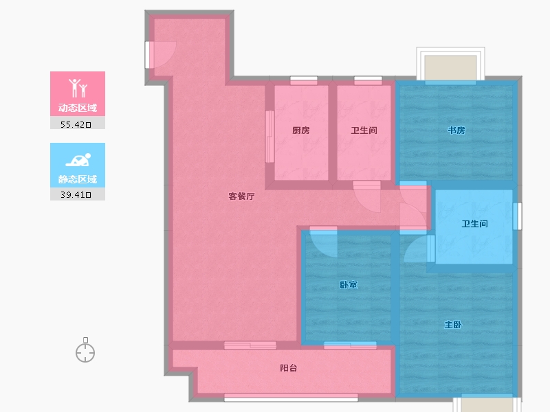 江西省-赣州市-东投檀悦府-90.00-户型库-动静分区