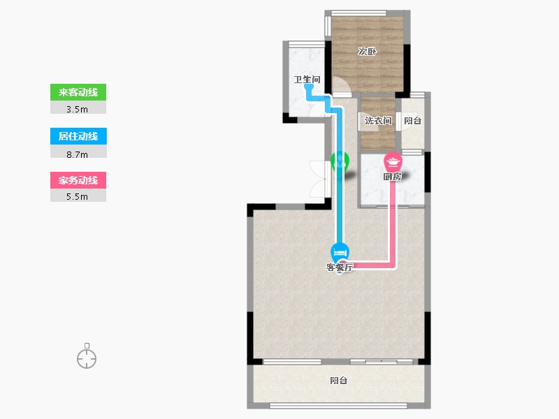 四川省-成都市-华新花予墅-82.28-户型库-动静线