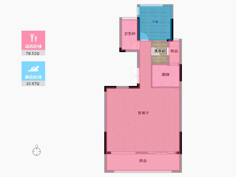 四川省-成都市-华新花予墅-82.28-户型库-动静分区