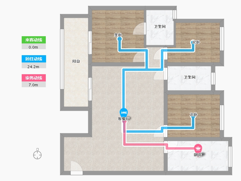 陕西省-渭南市-信达峯墅-103.00-户型库-动静线