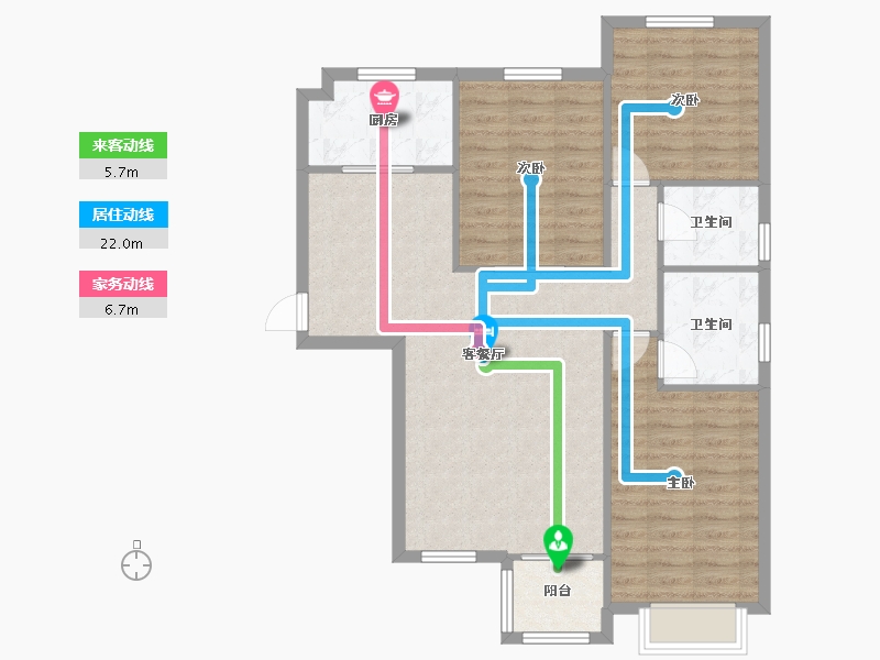 宁夏回族自治区-银川市-兰溪谷-100.53-户型库-动静线