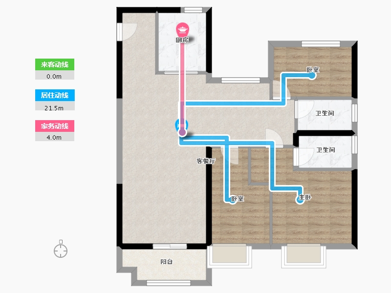 浙江省-湖州市-碧桂园铂悦府-100.40-户型库-动静线