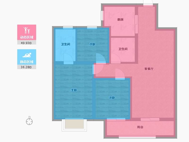 山东省-济南市-融创文旅城-89.00-户型库-动静分区