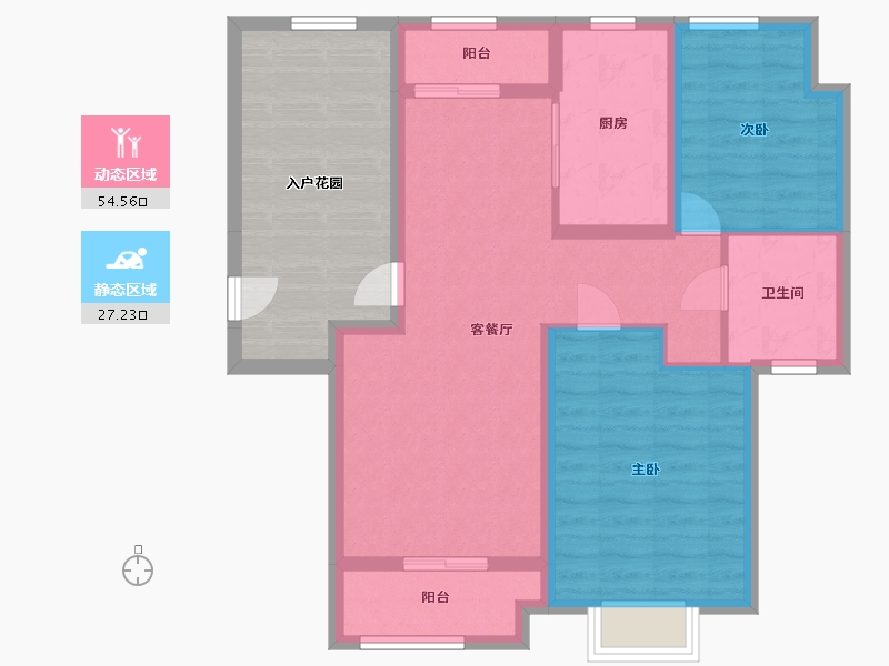 安徽省-池州市-凯旋公馆-93.00-户型库-动静分区