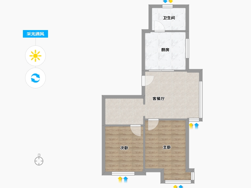 辽宁省-沈阳市-巴塞罗那-80.00-户型库-采光通风