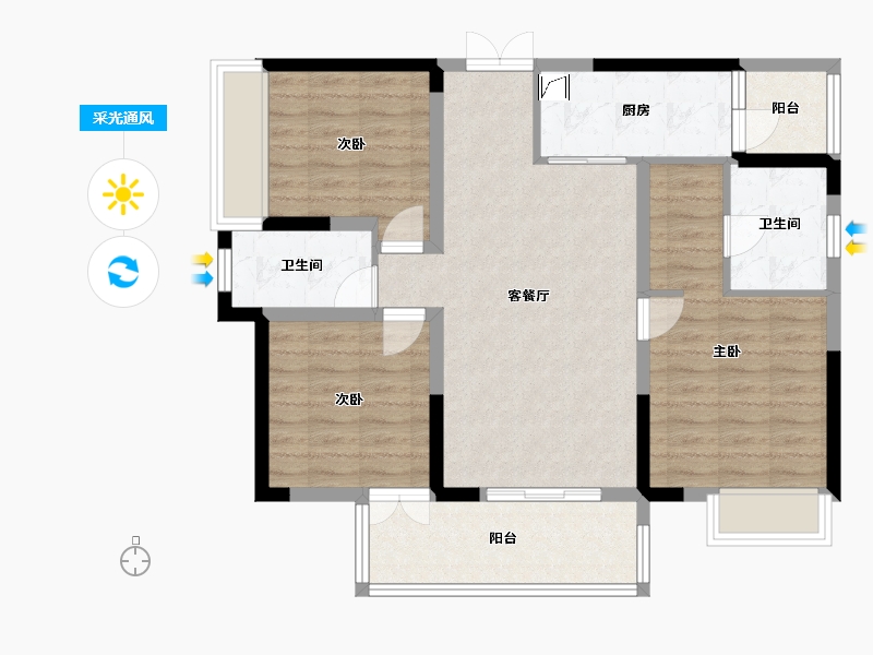 四川省-成都市-川发天府上城-91.00-户型库-采光通风