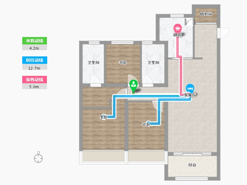 黑龙江省-哈尔滨市-哈尔滨华润置地万象府-99.05-户型库-动静线