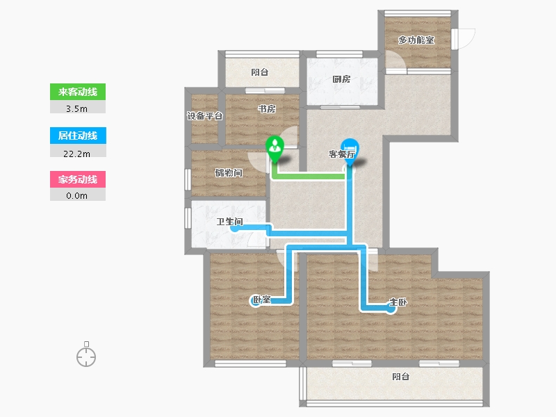 浙江省-舟山市-金宸府-128.00-户型库-动静线