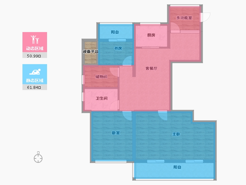 浙江省-舟山市-金宸府-128.00-户型库-动静分区