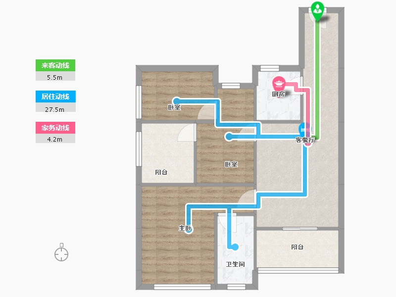 广东省-深圳市-信达金尊府-70.00-户型库-动静线