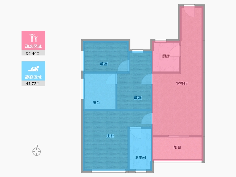 广东省-深圳市-信达金尊府-70.00-户型库-动静分区