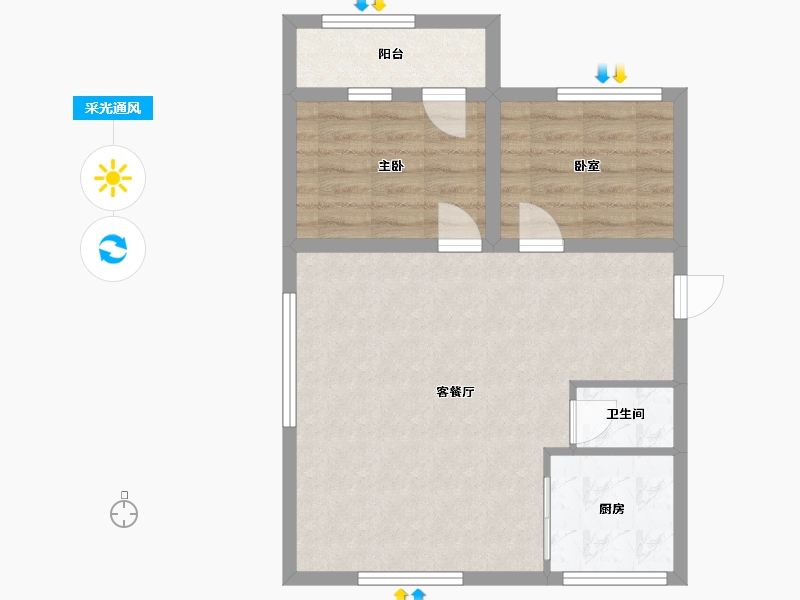 广西壮族自治区-南宁市-交通科学院-60.00-户型库-采光通风