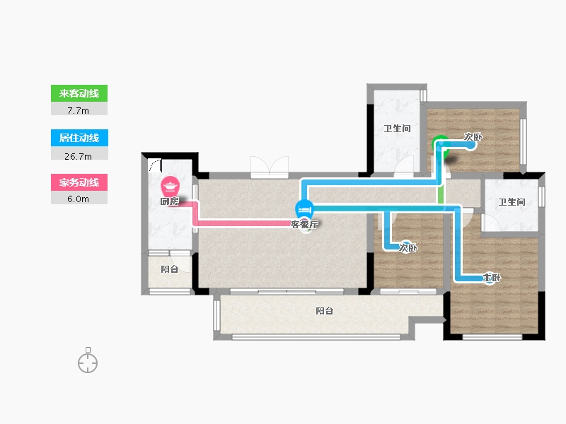 四川省-德阳市-仟坤天朗-114.00-户型库-动静线