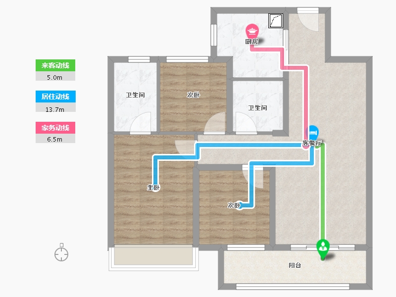 山东省-济南市-文旅城D12-93.00-户型库-动静线