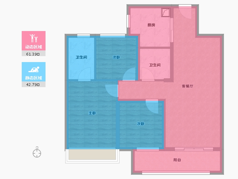 山东省-济南市-文旅城D12-93.00-户型库-动静分区