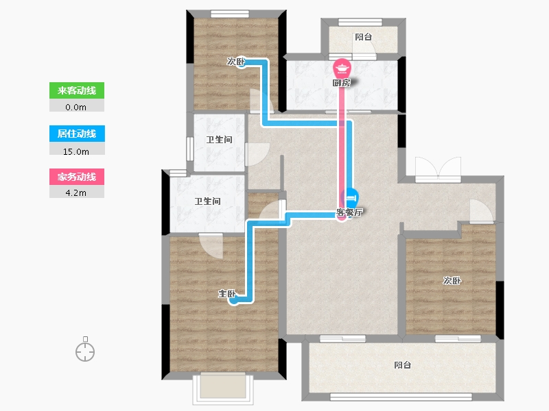 四川省-成都市-旭辉天樾花园-101.00-户型库-动静线