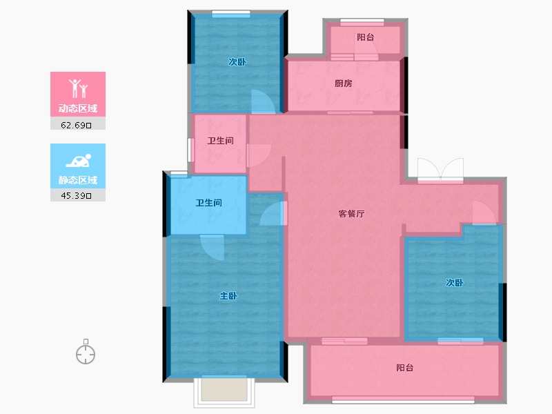 四川省-成都市-旭辉天樾花园-101.00-户型库-动静分区