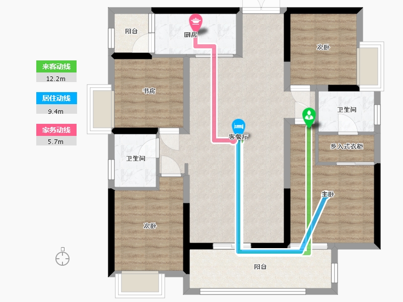 四川省-成都市-川发天府上城-105.00-户型库-动静线