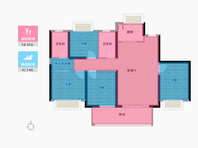 福建省-福州市-福清世茂璀璨滨江-99.00-户型库-动静分区