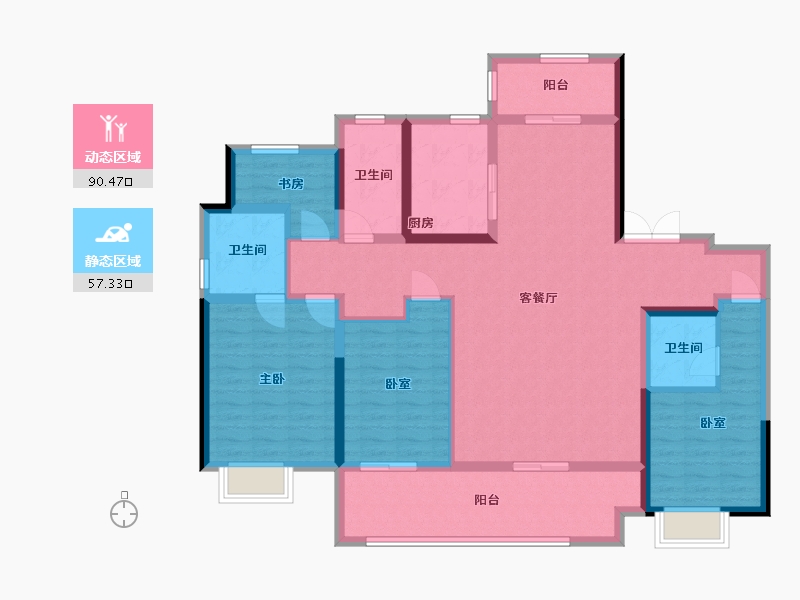 河南省-安阳市-世和府-155.00-户型库-动静分区