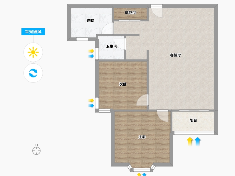 上海-上海市-香港丽园-88.00-户型库-采光通风