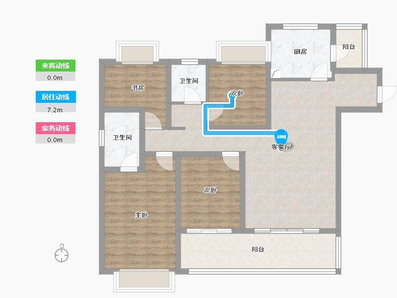 贵州省-贵阳市-万科大都会-130.00-户型库-动静线