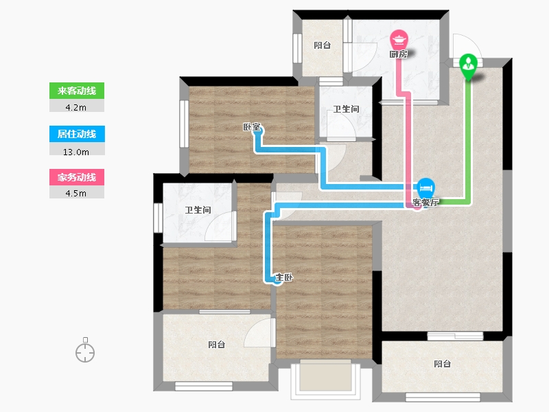 广东省-深圳市-百晟上府-78.00-户型库-动静线