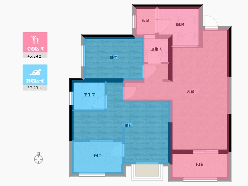 广东省-深圳市-百晟上府-78.00-户型库-动静分区