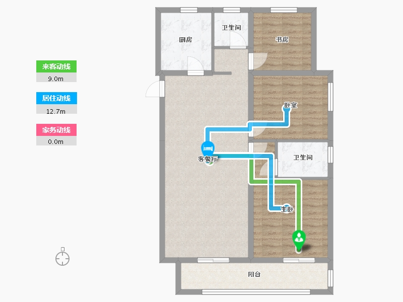 河北省-石家庄市-长瑞·公园首府-115.00-户型库-动静线