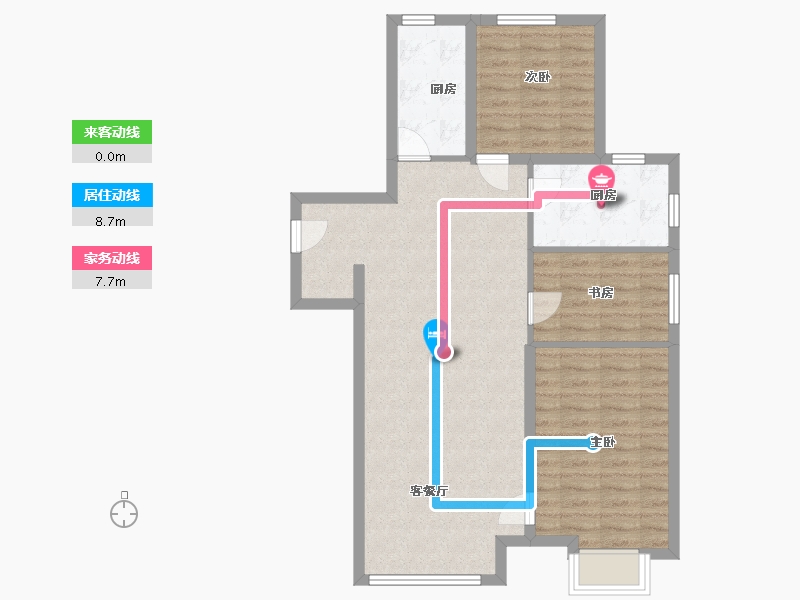 陕西省-西安市-绿城全运村-83.00-户型库-动静线