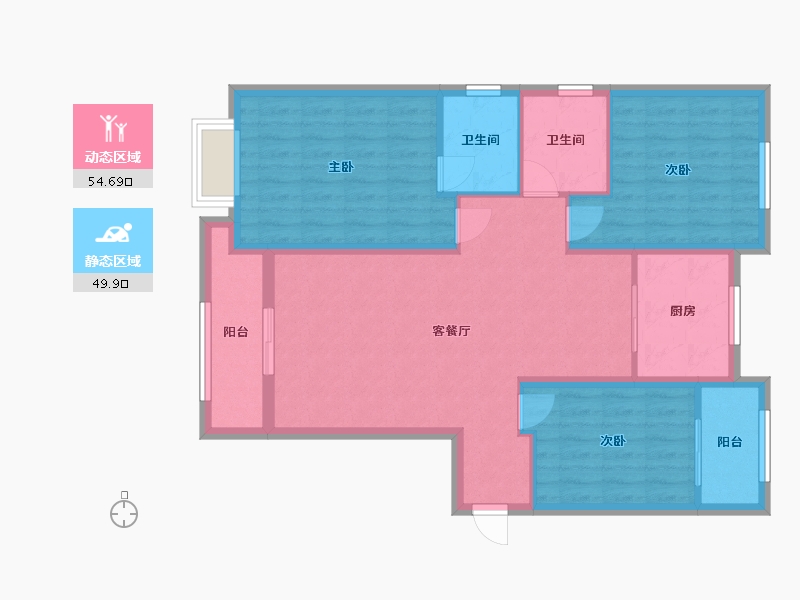 陕西省-安康市-建辉智汇城-96.23-户型库-动静分区