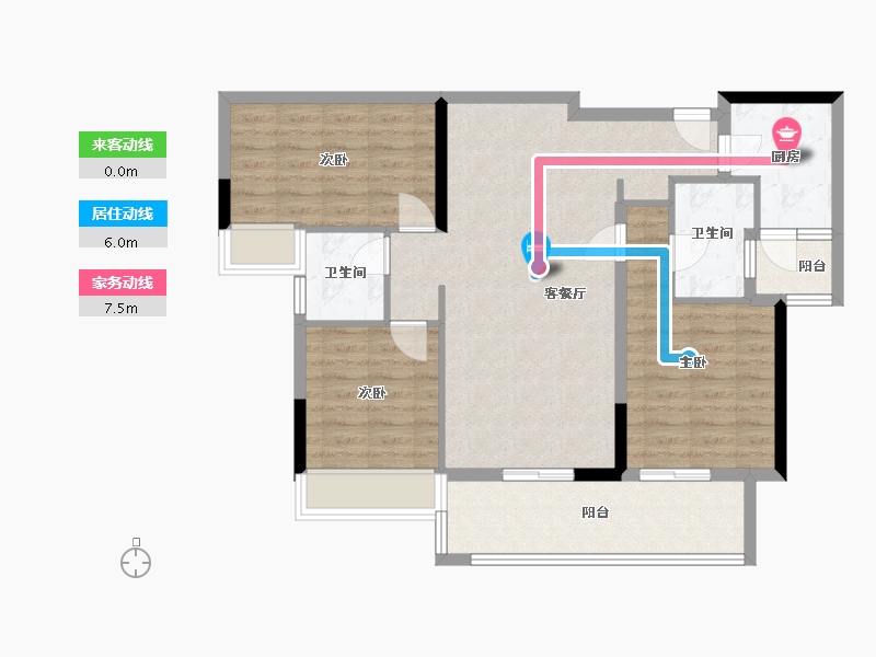 四川省-成都市-成都龙湖源著-东区-93.87-户型库-动静线